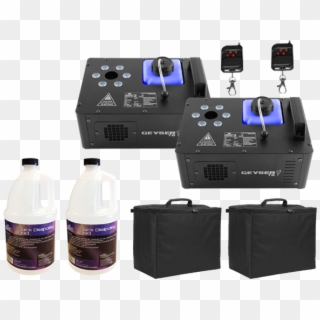 Chauvet Dj Geyser T6 With Fog Fluid And Carry Cases - Water Bottle Clipart