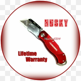 Husky Folding Lock-back Utility Knife Folding Design - Knife Clipart