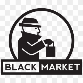 Black Market, Black And White, Black, Text Png Image - Maker's Mark Clipart