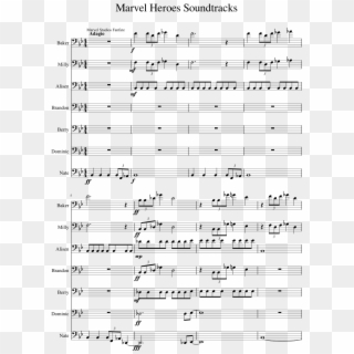 Marvel Heroes Soundtracks Sheet Music 1 Of 20 Pages - Sheet Music Clipart