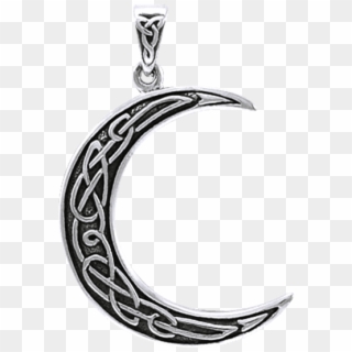 Celtic Knot Moon Celts - Silver Crescent Moon Necklaces Clipart