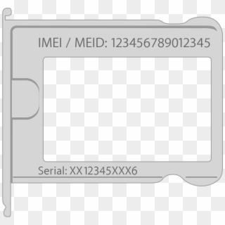 Find The Serial Number And Imei/meid On The Sim Tray - International Mobile Equipment Identity Clipart