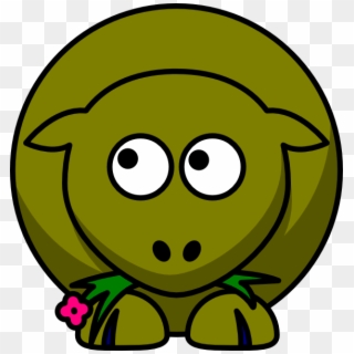 Olive Green Two Toned Looking Up To Left Png - Sheep And Goats Parable Cartoon Clipart