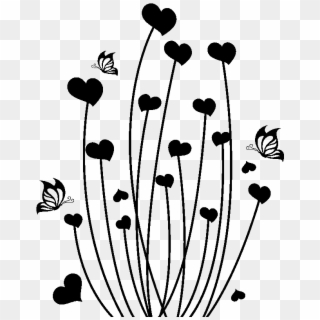 Sticker Fleurs De Coeurs Et Joyeux Papillons Ambiance - Pain Love Quotes Clipart