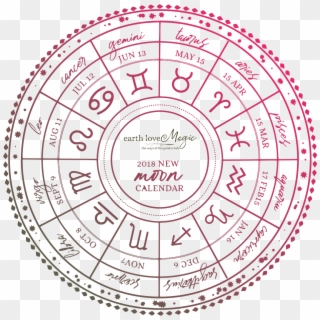 2018 New Moon Calendar - Circle Clipart