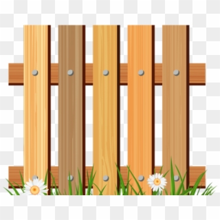 Garden Clipart Fence - Wood Fence Hd Png Transparent Png