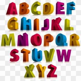 #alphabet #3d #letters #colorful #4asno4i - Letras De Colores 3d Clipart