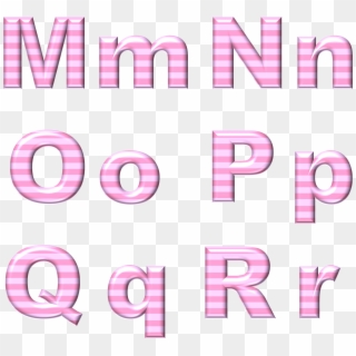 Pink 3d Letters M, N, O, P, Q, R - Pink Alphabet Letters Clipart