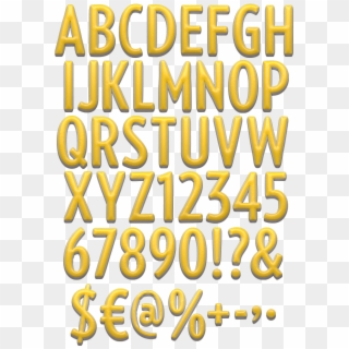 #yellow , #puffedletters , #3d , #letters , #alphabet - Poster Clipart