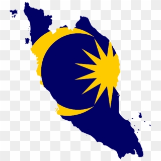 Flag Map Of West Malaysia - Malaysia Map Flag Png Clipart