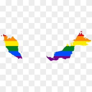 Lgbt Flag Map Of Malaysia - Map Of Malaysia High Resolution Clipart