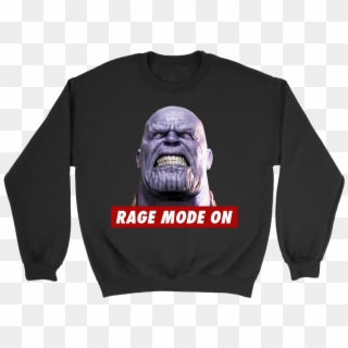 Avengers Infinity War Thanos Rage Mode On T-shirt Hoodie - Crew Neck Clipart