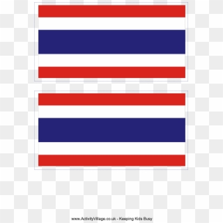 Thailand Flag Download This Free Printable Template - Make A Thailand Flag Clipart