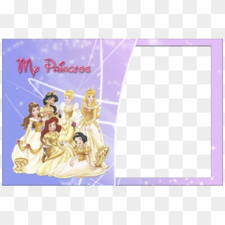 Molduras Princesas - Cartoon Black And White Disney Princess Clipart