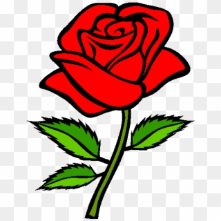 Red Rose Drawing Simple Clipart