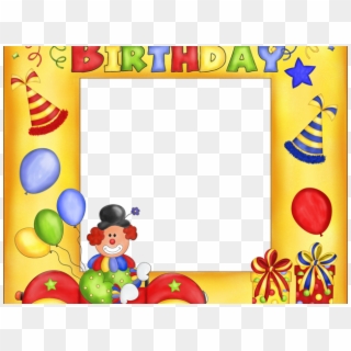 Happy Birthday Clipart Picture Frame - 1st Happy Birthday Photo Frame - Png Download