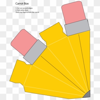 Caja En Forma De Lápiz - Paper Pencil Case Template Clipart