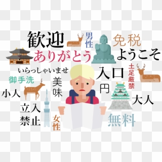 外国からの観光客に日本語はとても難しい Japanese Is Very Difficult For - Unbreakable Machine-doll Clipart