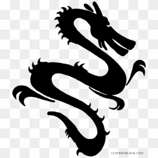 Clipart Snake Silhouette - Chinese Dragon Clipart - Png Download