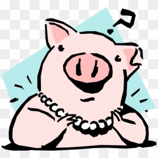 Vector Illustration Of Pig With Miss Piggy Questioned - High School Fundraiser Ideas Clipart