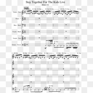 Stay Together For The Kids Live Slide, Image - Forever Autumn Music Sheet Clipart