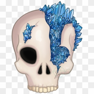 Blue Crystal Skull - Skull Clipart