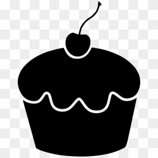 Cake Silhouette Png - Svg Cupcake With Candle Clipart