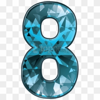 Free Png Download Blue Crystal Number Eight Clipart - Blue Clipart Number 8 Transparent Png