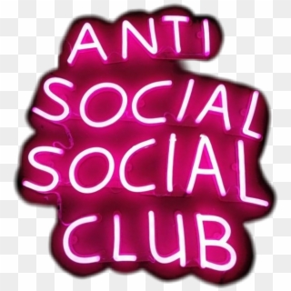 #neon #neonlight #antisocial #antisocialsocialclub - Colorfulness Clipart