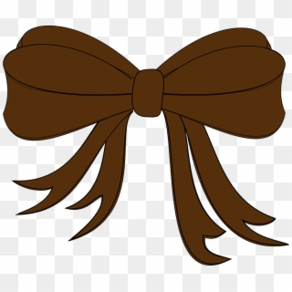 Ribbon Brown Bow - Girls Bow Clip Art - Png Download
