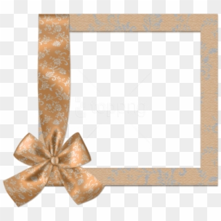 Cute Orange Png Frame With Bow Background Best Stock - Frame Pink Png Clipart