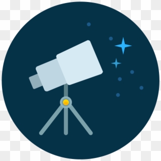 Telescope Icon Vector - Illustration Clipart