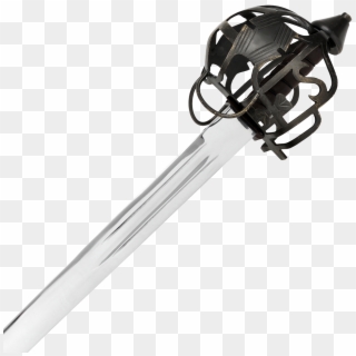 The Knights Vault - English Basket Hilted Sword Clipart