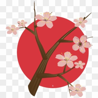 Japanese Flowering Cherry Png Free Download - Japan Cherry Blossom Logo Clipart