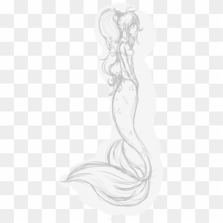 Left Me Sketch Practice By Sitrophe On - Anime Mermaid Girl Drawing Clipart