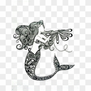 Art Mermaids Pinterest - Henna Mermaid Tattoo Clipart