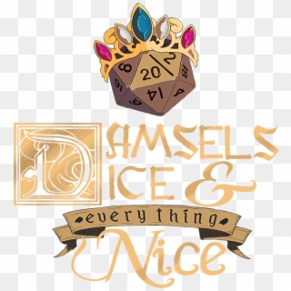 Damsels Dice And Everything Nice Logo - Calligraphy Clipart