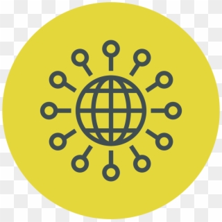 Ícone Amarelo - Data Network Icon Png Clipart