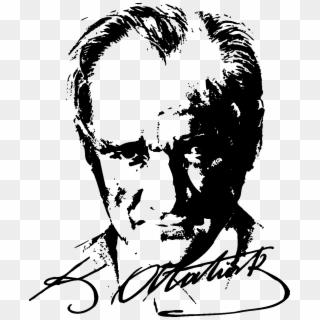 Mustafa Kemal Ataturk Silhouette [5 Eps File] Vector - Atatürk Silüeti Clipart
