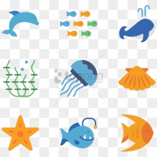 Free Png Sea Animals - Sea Animal Icon Png Clipart
