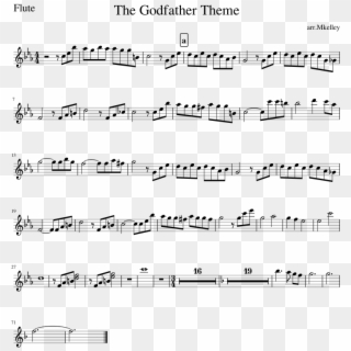 The Godfather Theme Flute - Godfather Theme Flute Sheet Music Clipart