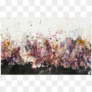 203728738 Purple Rain Dance - Floral Design Clipart