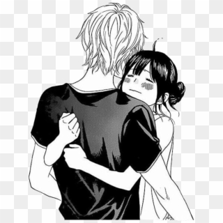 #shojo #japan #anime #love #kawaii #freetoedit - Girl Hugging Boy Anime Clipart
