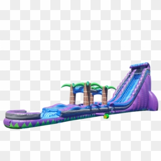 35' Purple Rain Water Slide - Inflatable Clipart