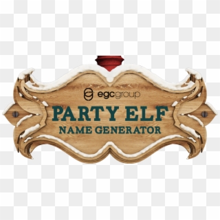 Party Elf Sign - Egc Group Clipart