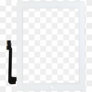 Ipad 3 Touch Screen With Home Button & 3m Sticker White - Led-backlit Lcd Display Clipart