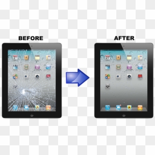Apple Ipad Repair - Ipad Screen Repair Before And After Clipart