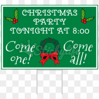 Christmas Party Yard Sign - Greeting Card Clipart