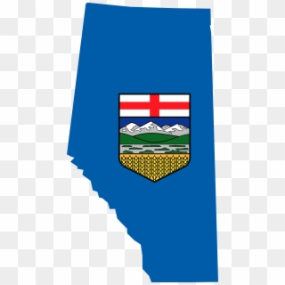 Flag Map Of Alberta - Alberta Canada Flag Map Clipart