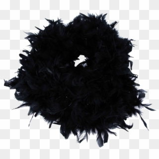 Feather Boa Transparent Image - Black Feather Boa Png Clipart